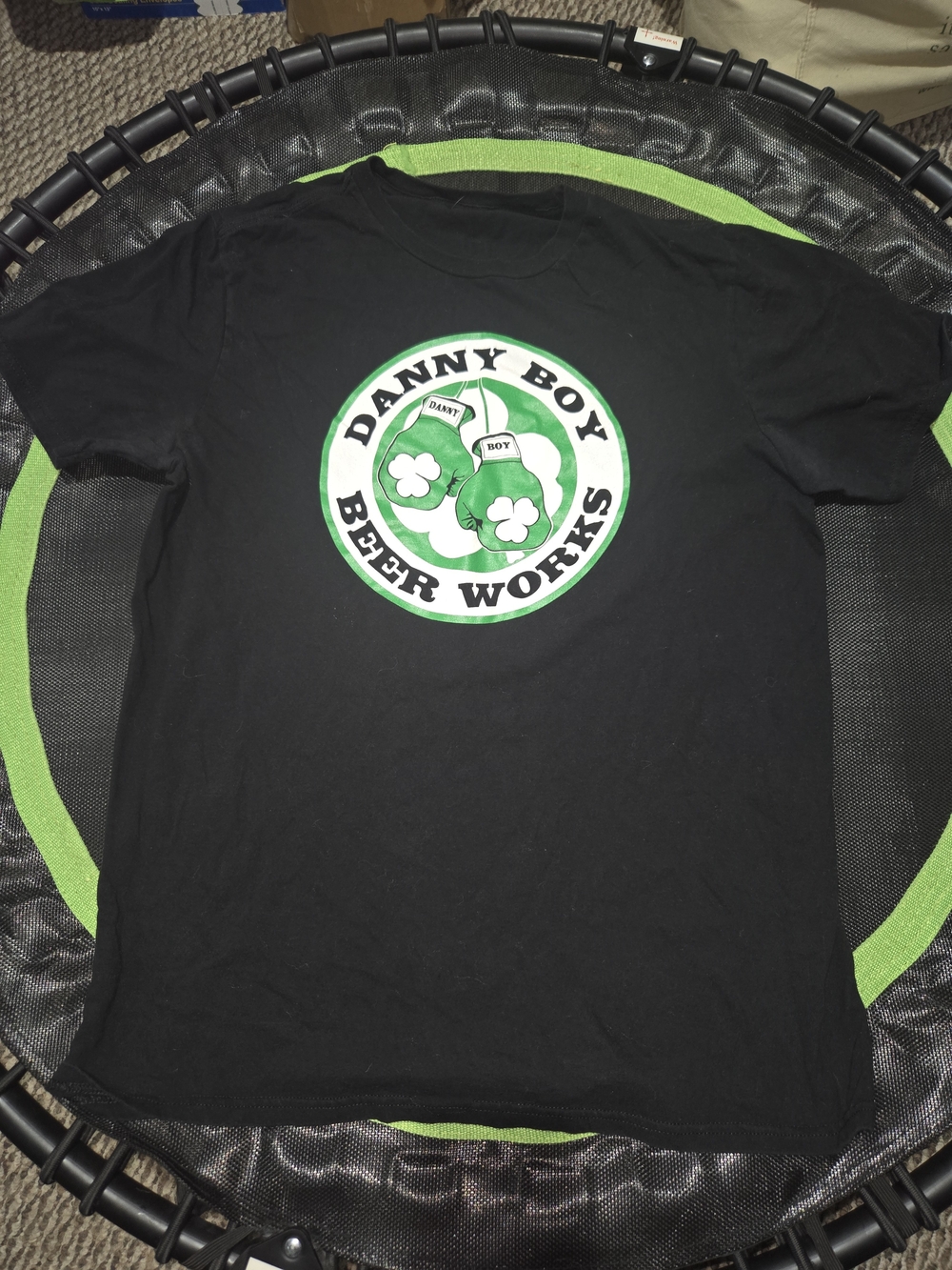 Danny Boy Black Short-Sleeve Tee with Green Logo